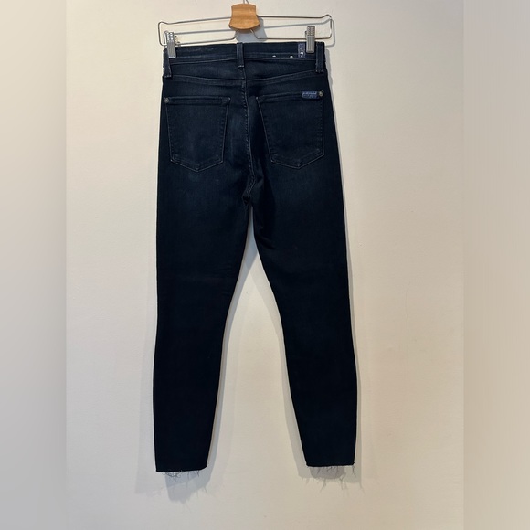 7 for all mandkind The High Waist Ankle Skinny in Indigo - Picture 2 of 6